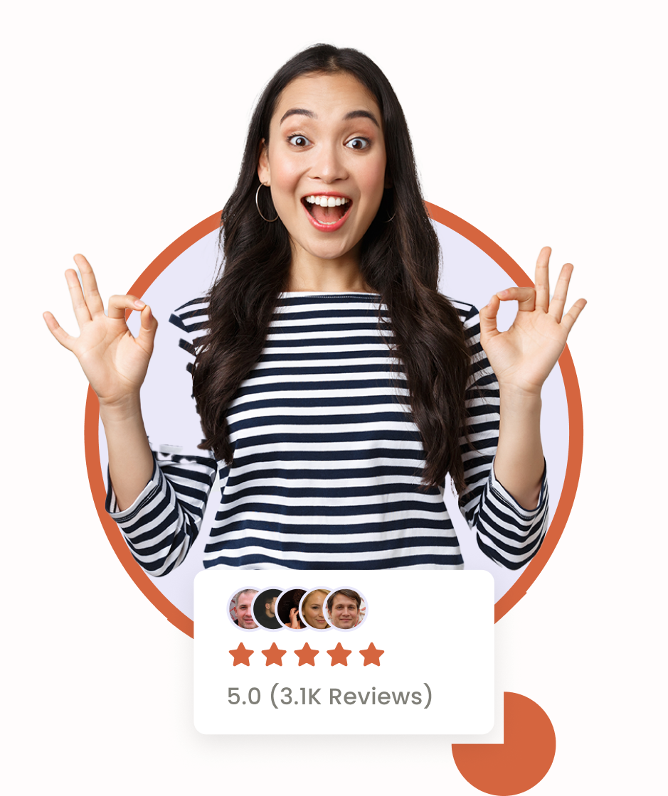 Happy customer — 5.0 rating from 3.1K reviews
